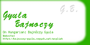 gyula bajnoczy business card